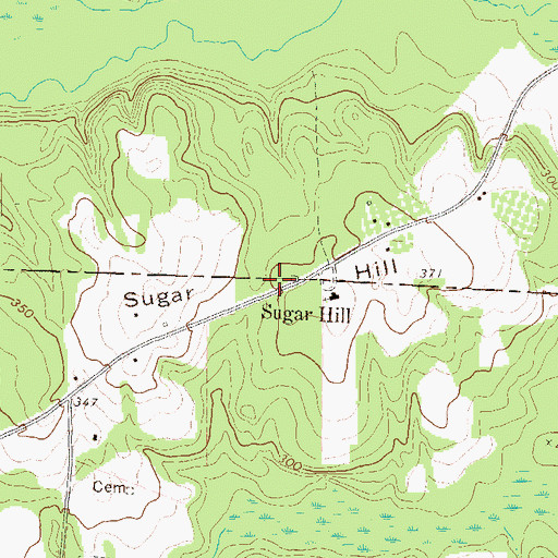 Topographic Map of Sugar Hill, GA