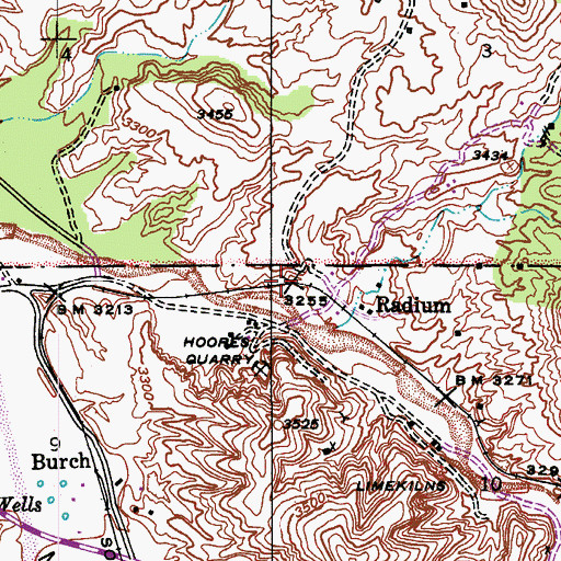Topographic Map of Radium, AZ