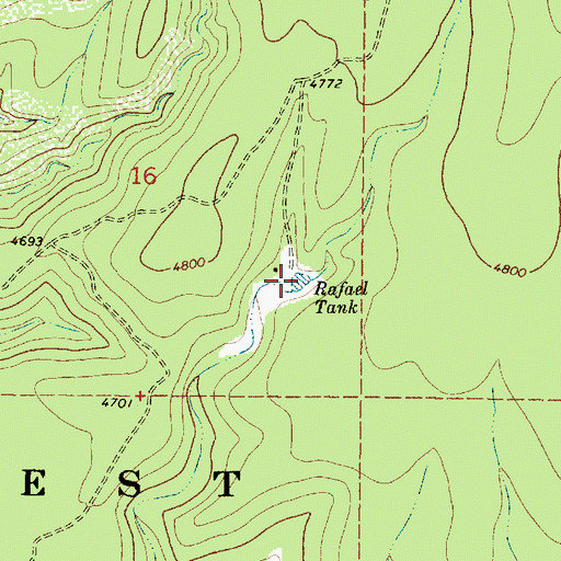 Topographic Map of Rafael Tank, AZ