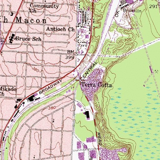 Topographic Map of Terra Cotta, GA