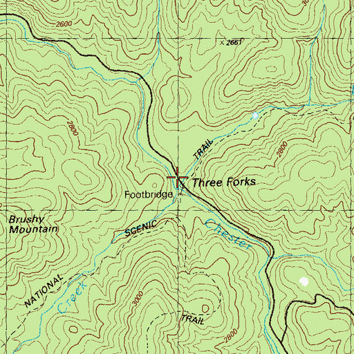 Topographic Map of Three Forks, GA