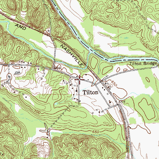 Topographic Map of Tilton, GA