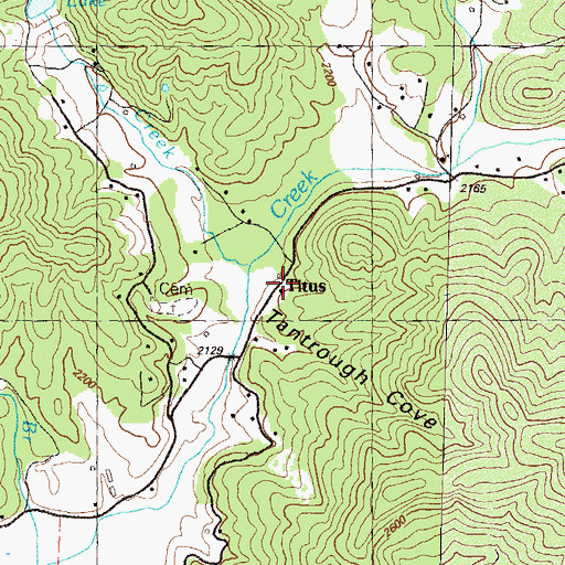 Topographic Map of Titus, GA
