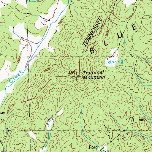 Topographic Map of Trammel Mountain, GA