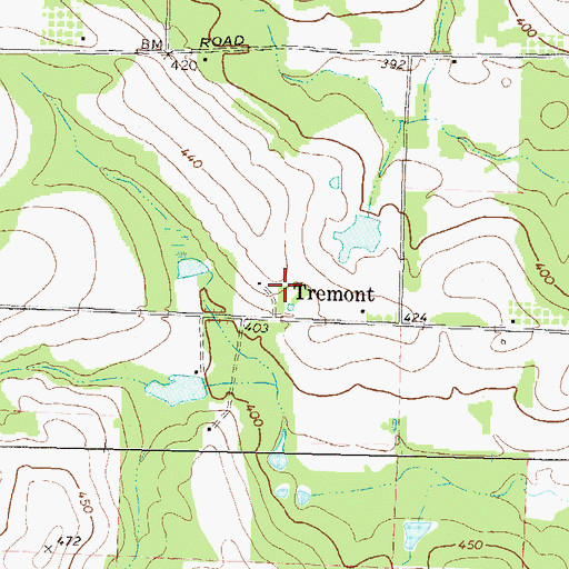 Topographic Map of Tremont, GA