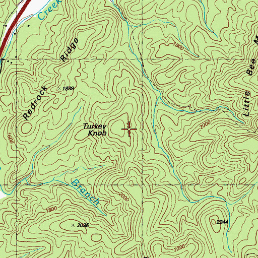 Topographic Map of Turkey Knob, GA