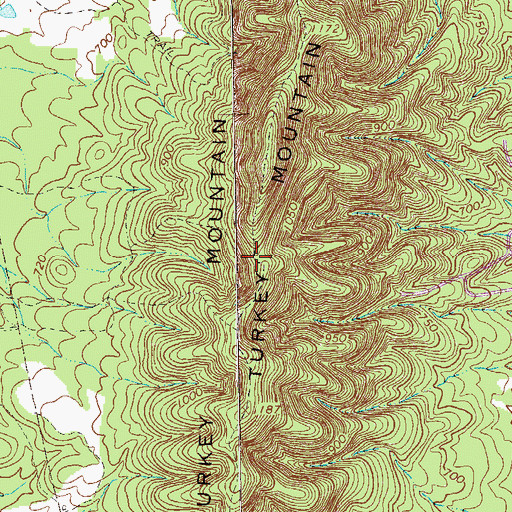Topographic Map of Turkey Mountain, GA