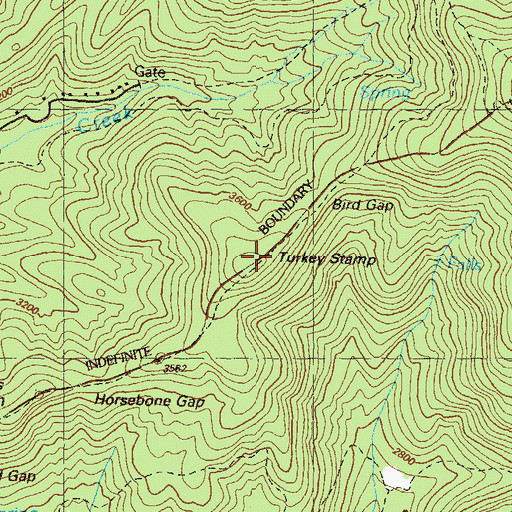 Topographic Map of Turkey Stamp, GA