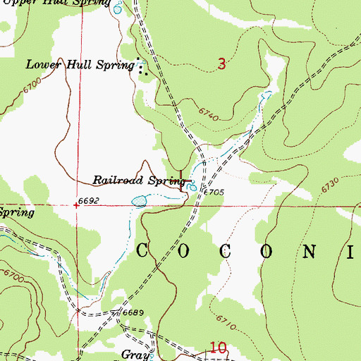Topographic Map of Railroad Spring, AZ