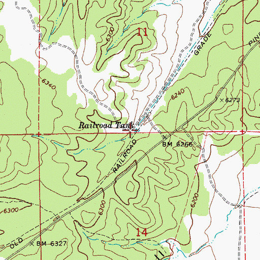 Topographic Map of Railroad Tank, AZ