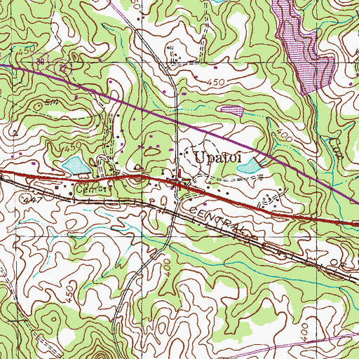 Topographic Map of Upatoi, GA