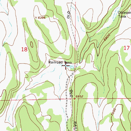 Topographic Map of Railroad Tank, AZ
