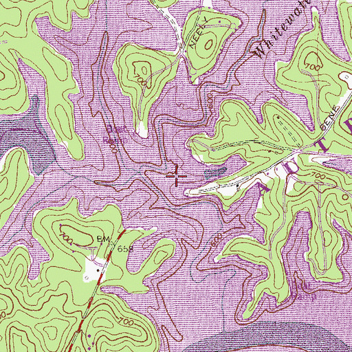 Topographic Map of Vernon, GA