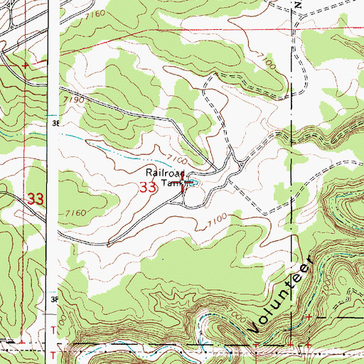 Topographic Map of Railroad Tank, AZ