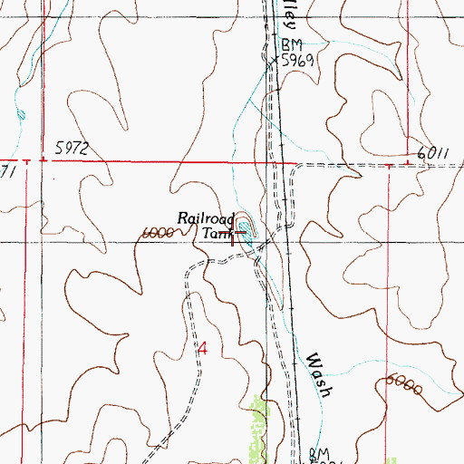 Topographic Map of Railroad Tank, AZ