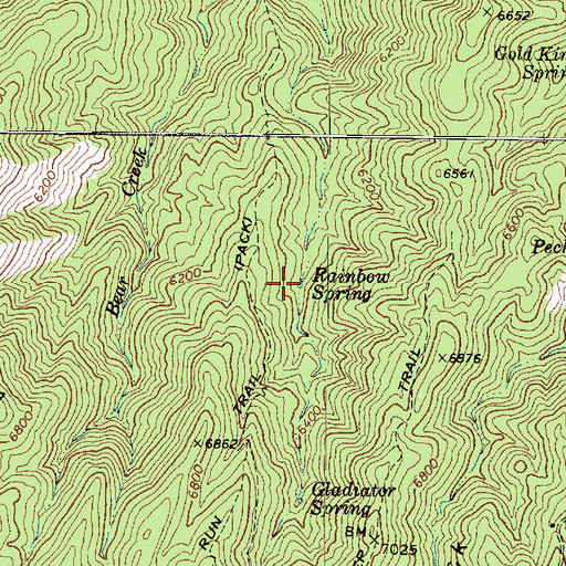 Topographic Map of Rainbow Spring, AZ