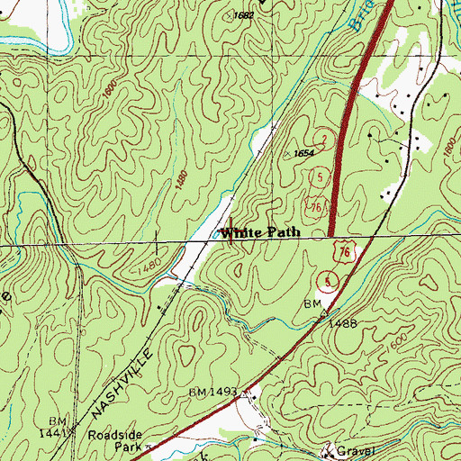 Topographic Map of White Path, GA