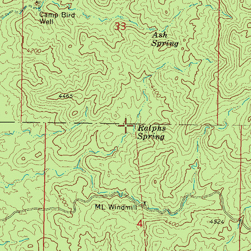 Topographic Map of Ralphs Spring, AZ