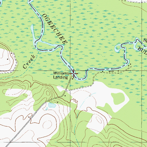 Topographic Map of Williams Landing, GA