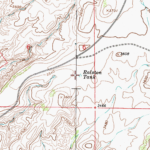 Topographic Map of Ralston Tank, AZ