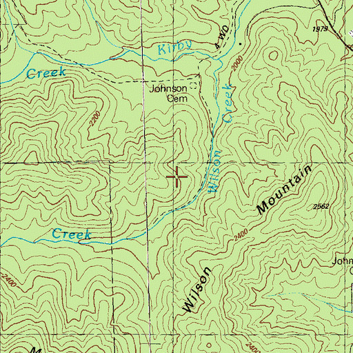 Topographic Map of Wilson Mill, GA