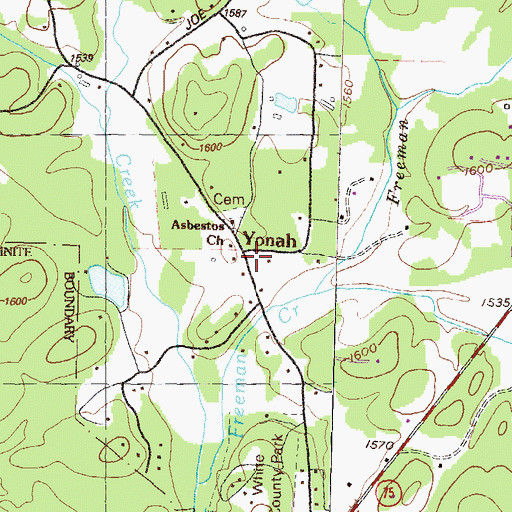 Topographic Map of Yonah, GA
