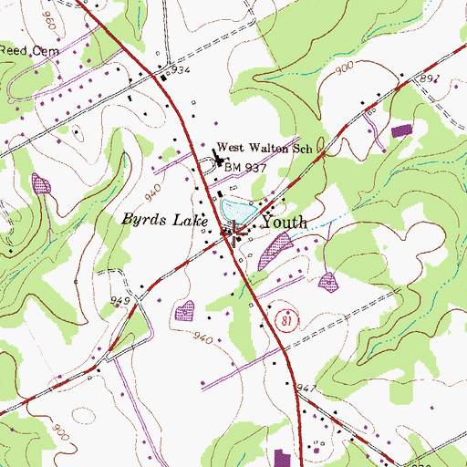 Topographic Map of Youth, GA