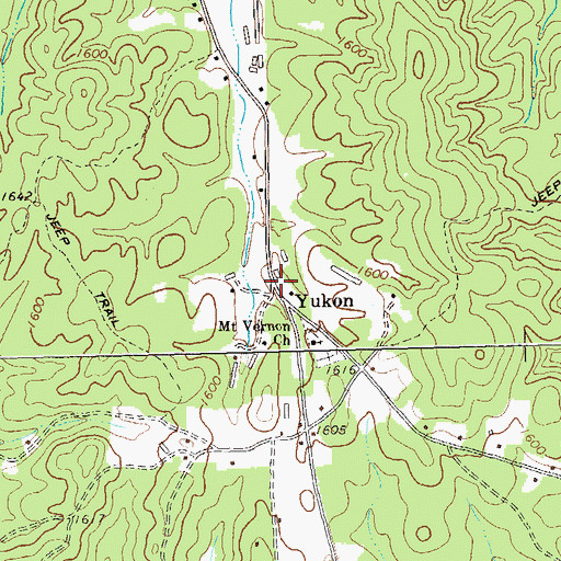 Topographic Map of Yukon, GA