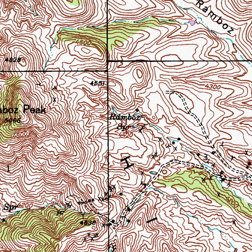 Topographic Map of Ramboz Spring, AZ