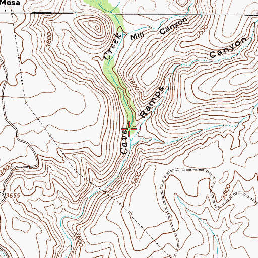 Topographic Map of Ramps Canyon, AZ