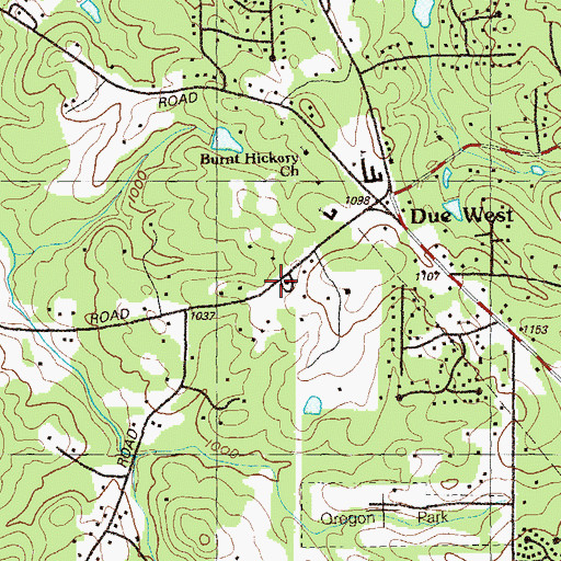 Topographic Map of Browns Chapel, GA