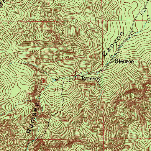 Topographic Map of Ramsey, AZ
