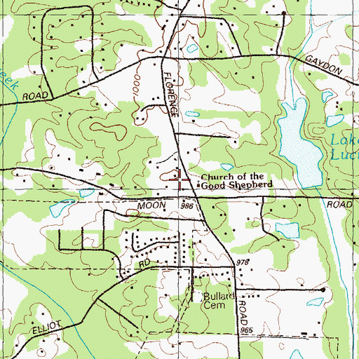 Topographic Map of Church of the Good Shepherd, GA