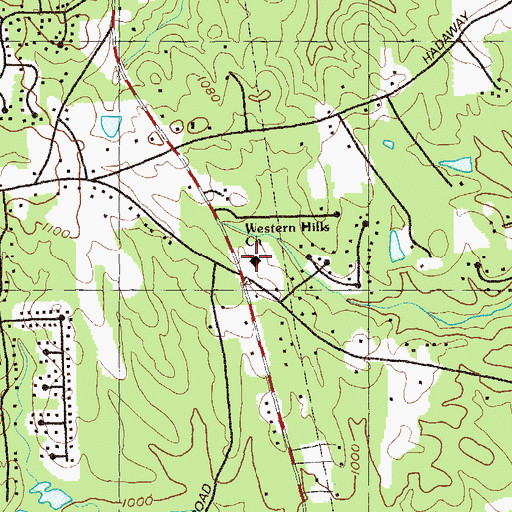 Topographic Map of Western Hills Baptist Church, GA