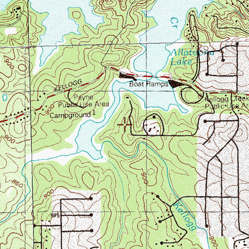 Topographic Map of Camp Kiwanis, GA