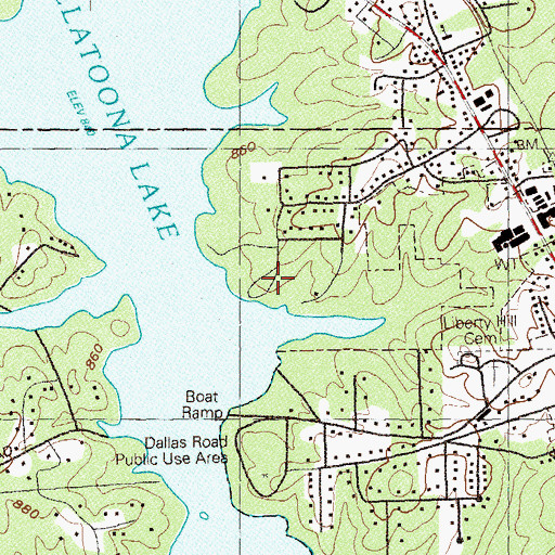 Topographic Map of Girl Scout Haven, GA