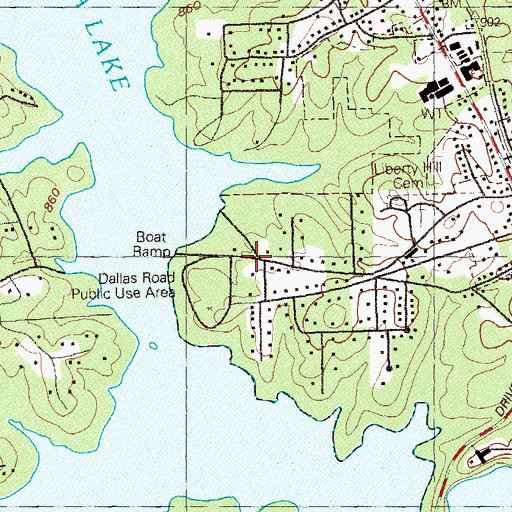 Topographic Map of Dallas Road Day Use Area, GA