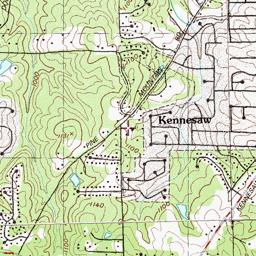 Topographic Map of Emmanuel Temple, GA
