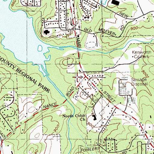 Topographic Map of Church of God of Prophecy, GA