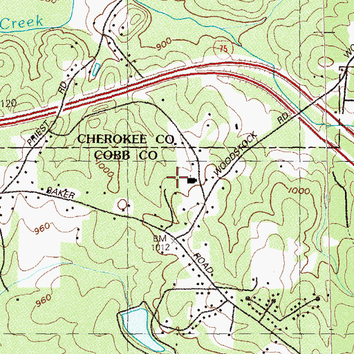 Topographic Map of The Church of Jesus Christ of Latter Day Saints, GA