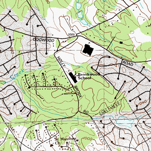 Topographic Map of Brookwood Elementary School, GA