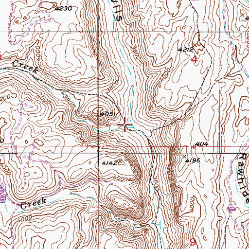 Topographic Map of Rancho Rio Creek, AZ