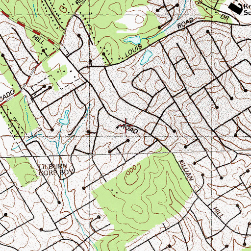Topographic Map of Church of Christ, GA