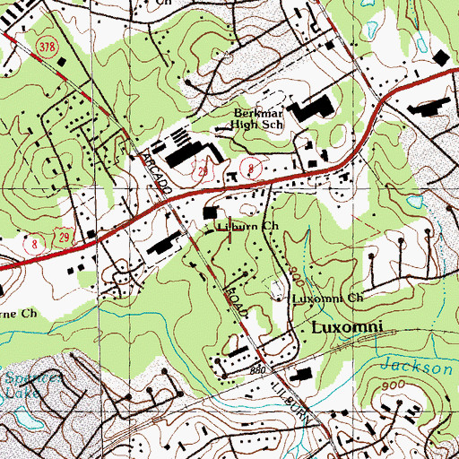 Topographic Map of Lilburn Christian Church, GA