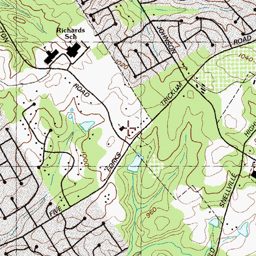 Topographic Map of The Church of Jesus Christ of Latter Day Saints, GA
