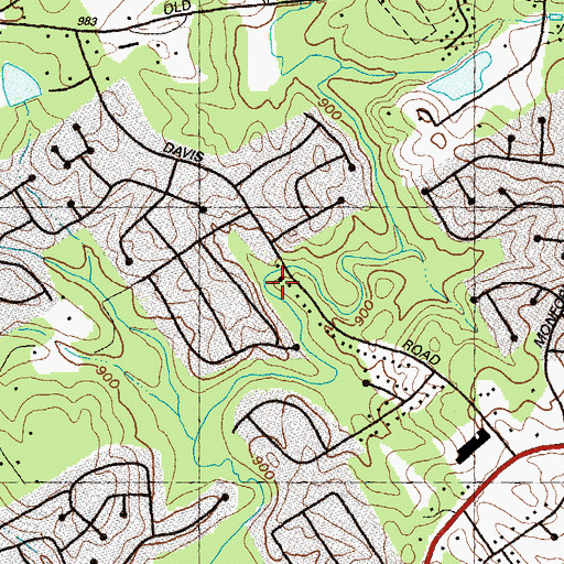 Topographic Map of Kingdom Hall of Jehovahs Witnesses, GA