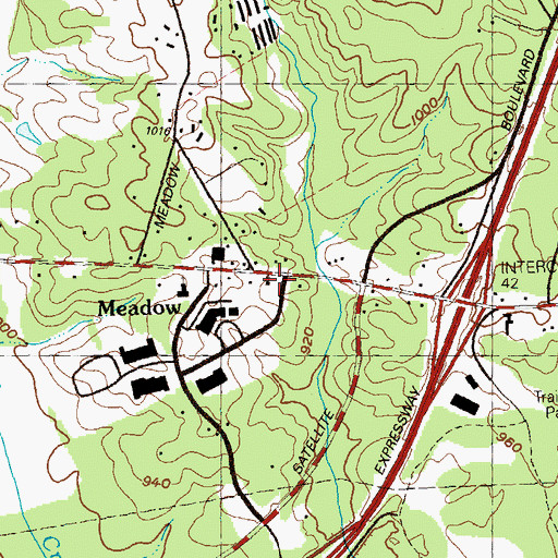 Topographic Map of Bible Methodist Church, GA