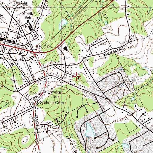 Topographic Map of Church of God, GA