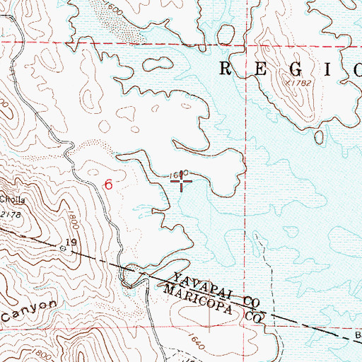 Topographic Map of Cottonwood Creek, AZ