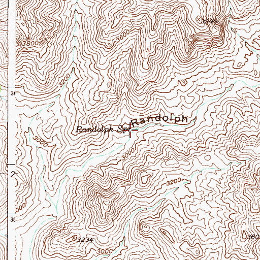 Topographic Map of Randolph Spring, AZ
